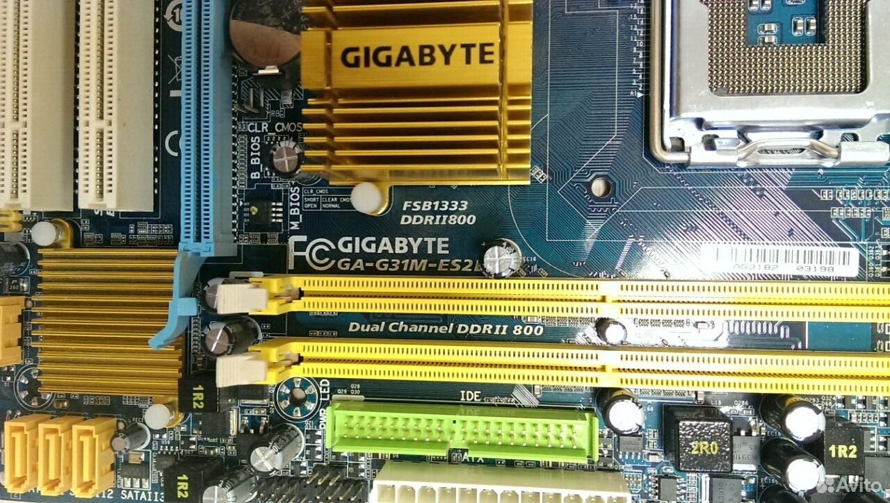 Материнская плата gigabyte GA-G31M-ES2L сокет 775