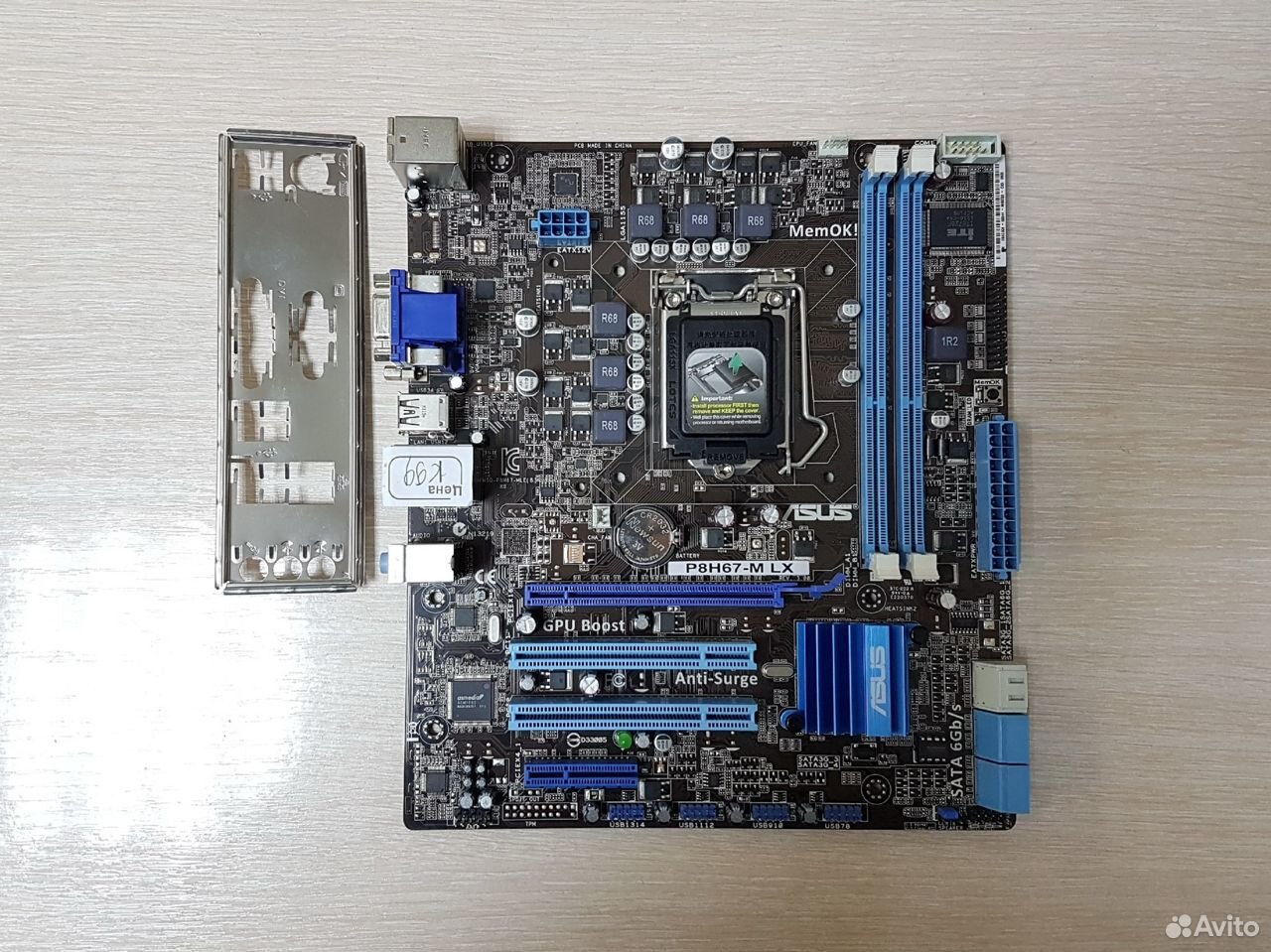 Материнская плата asus p8h67-m lx, s1155