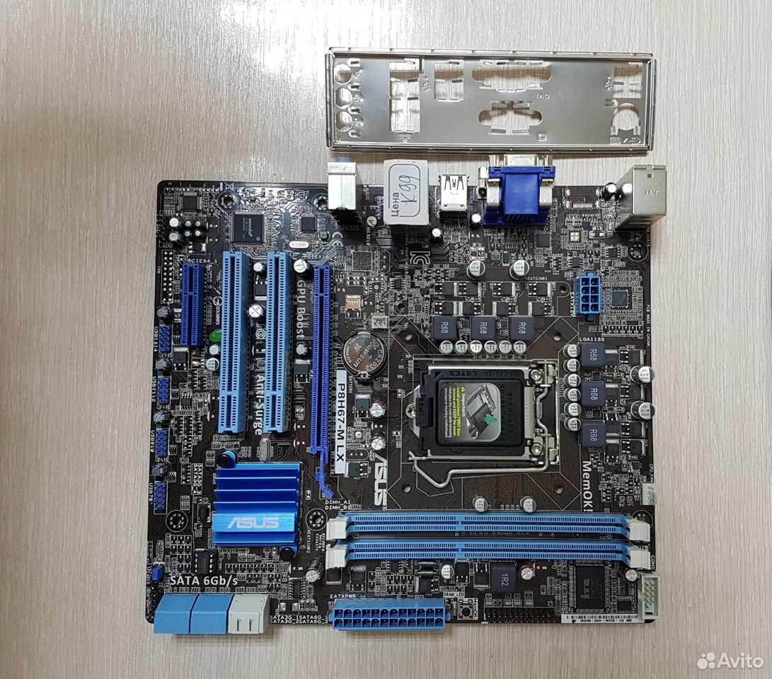 Материнская плата asus p8h67-m lx, s1155