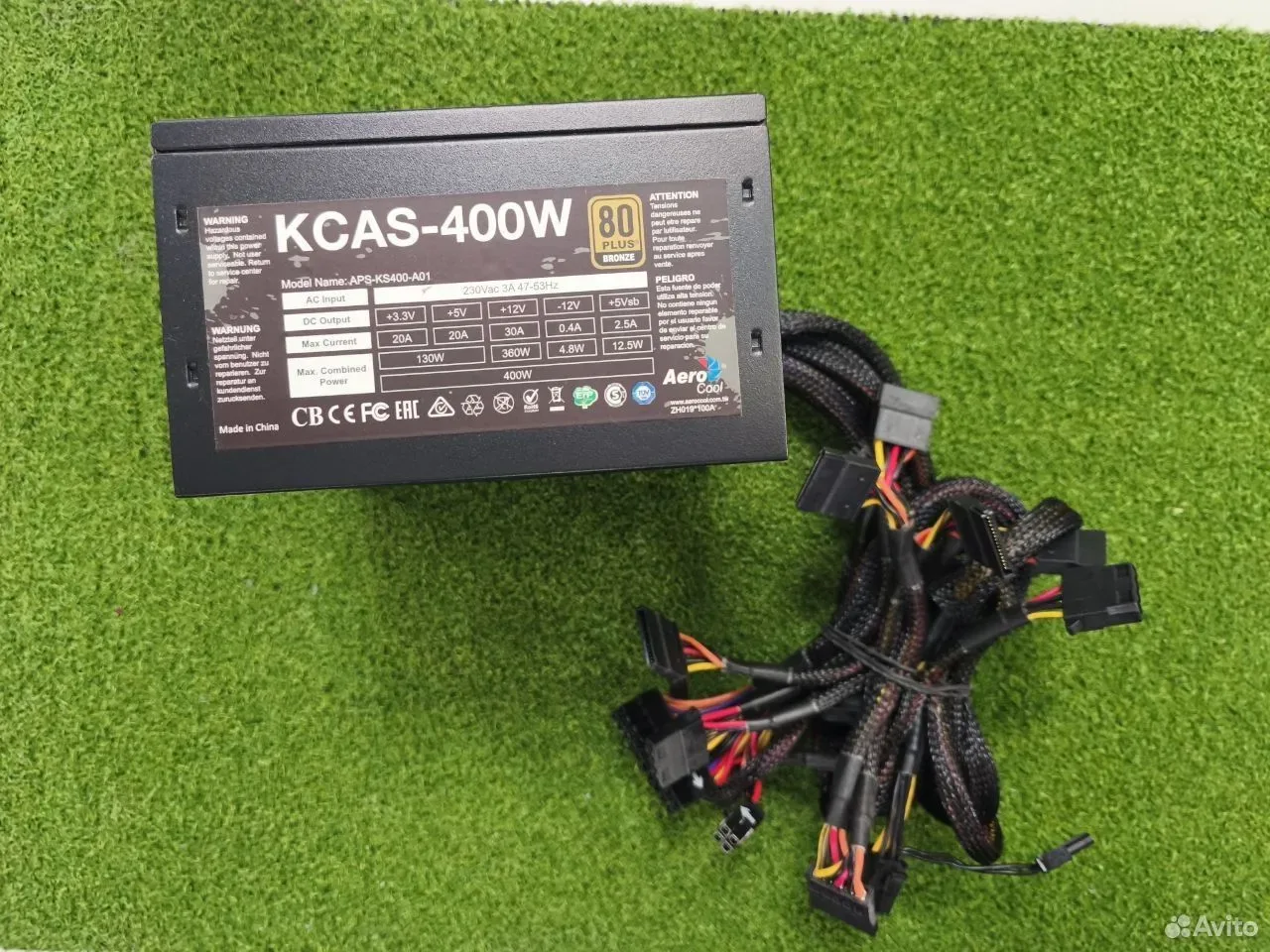 Блок питания AeroCool kcas 400W 80plus Bronze — фото 2