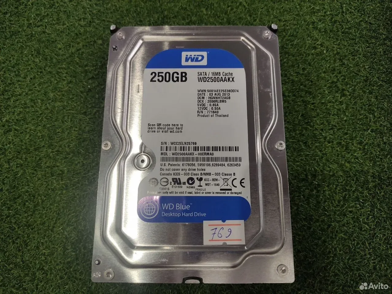 Жесткий диск 3.5" 250Gb Western Digital #769 — фото 1