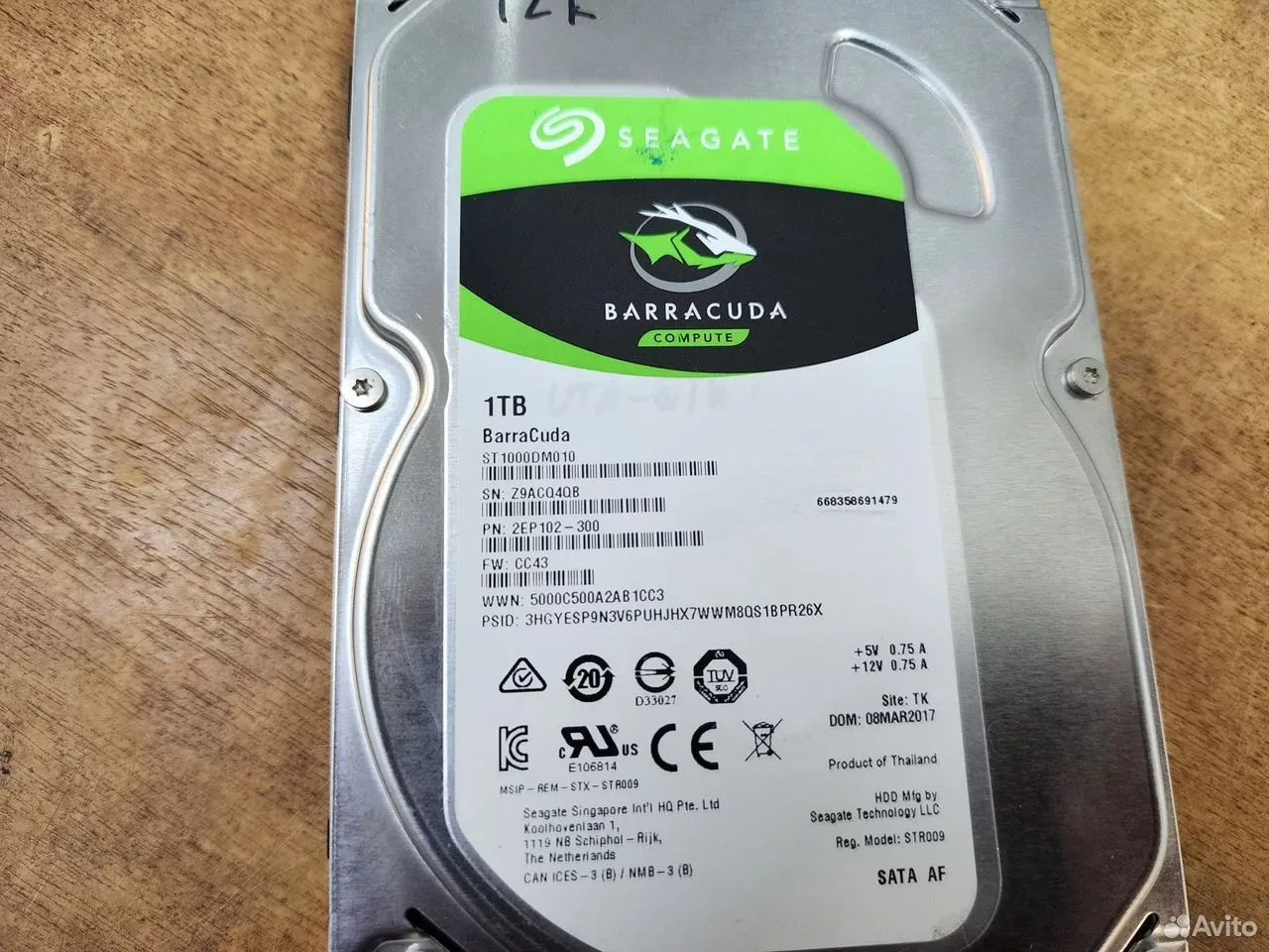 Жесткий диск Seagate, 1тб, HDD, SATA III, 3.5" — фото 2