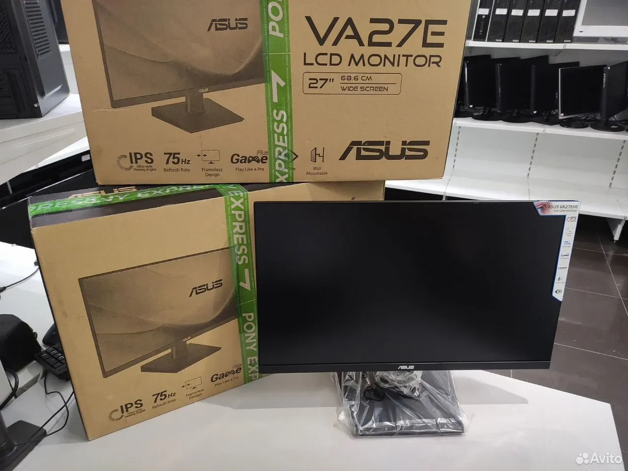 Монитор новый 27" asus IPS hdmi VGA — фото 1