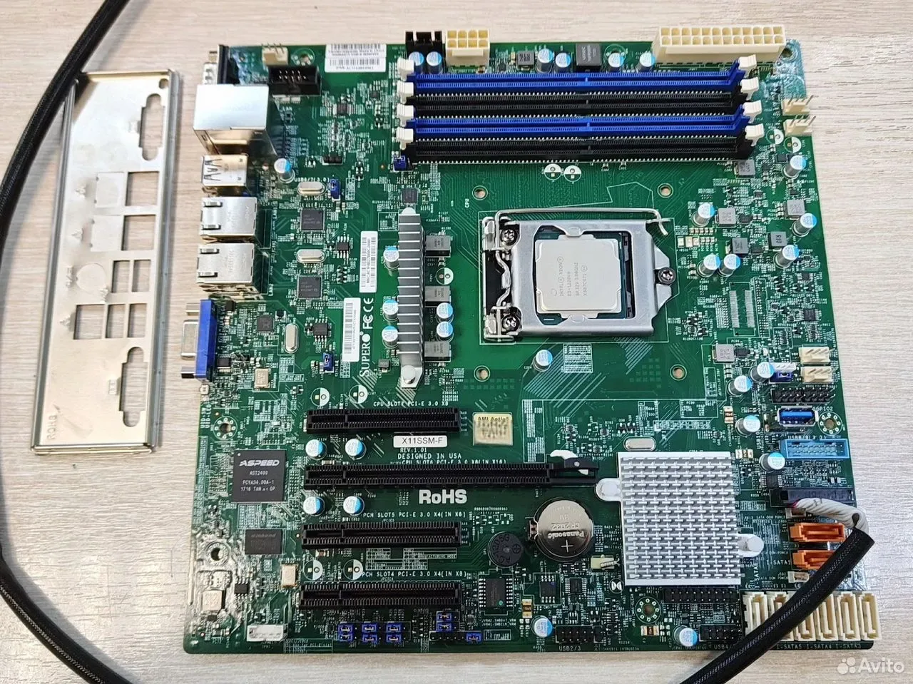 Серверная мат. плата Supermicro X11SSM-F+E3-1220v6 — фото 1