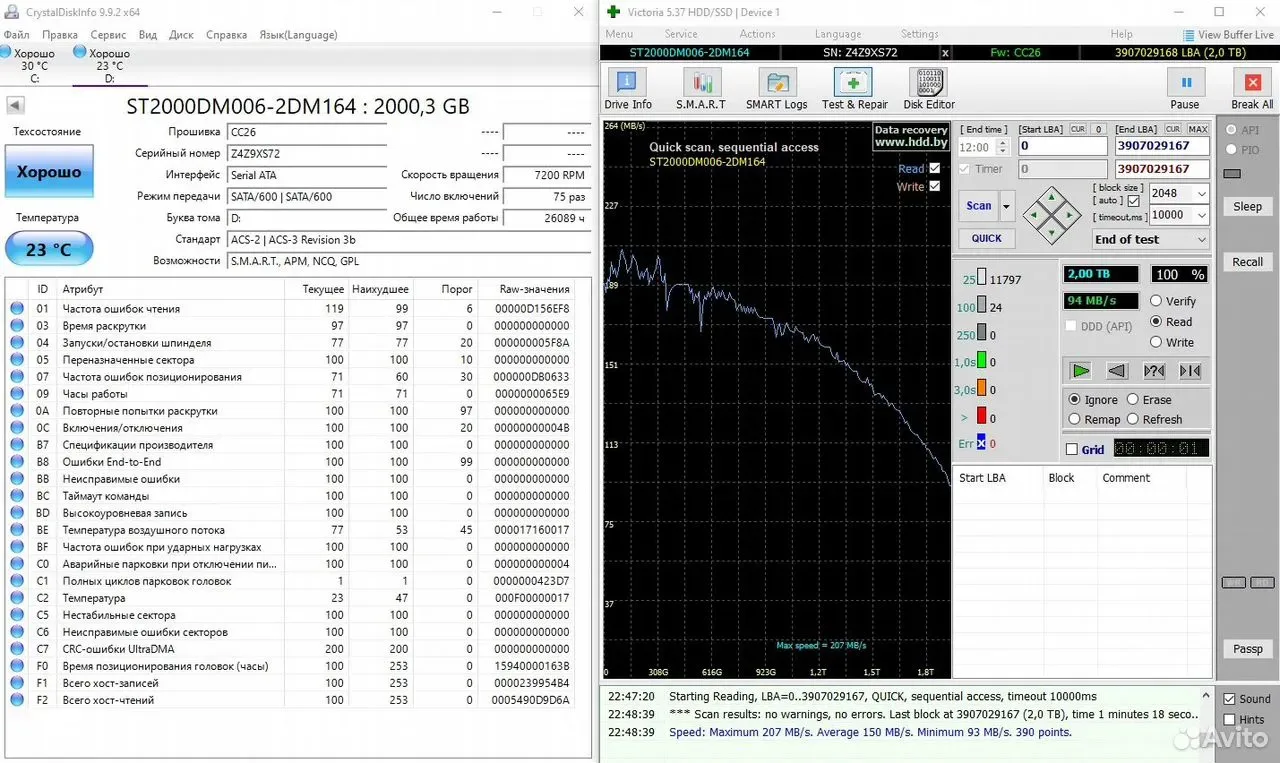 Жесткий диск 2Tb Seagate #s72 — фото 2