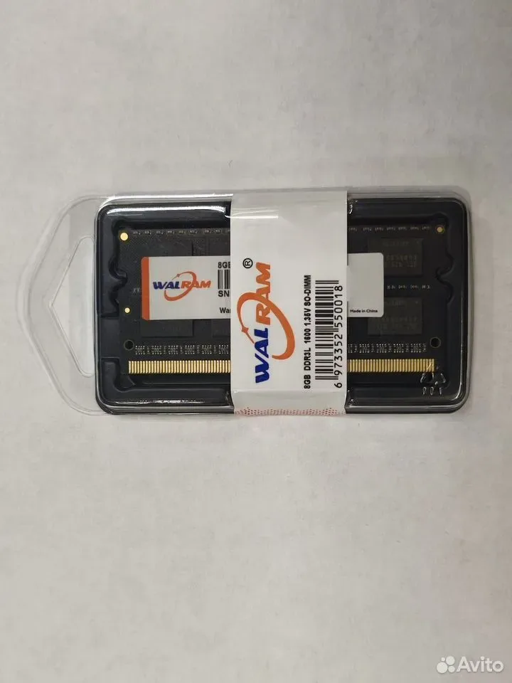 So-dimm DDR3L 8Gb WalRam pc12800 1600MHz 1.35v — фото 1