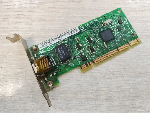 Сетевая карта intel PCI, 10/100/1000 Mb