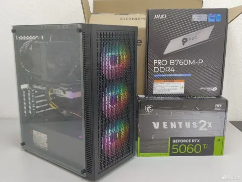 Игровой i5-14400F/32Gb/nvme 512Gb/RTX 5060Ti 16Gb